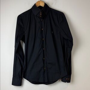 Vivienne Westwood Men's Black Button-Up Shirt Size Small